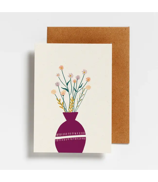 Hello August •• Postkaart | Bunch of flowers