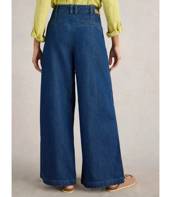 WHITE STUFF •• Sasha Jeans met wijde pijpen | mid blue
