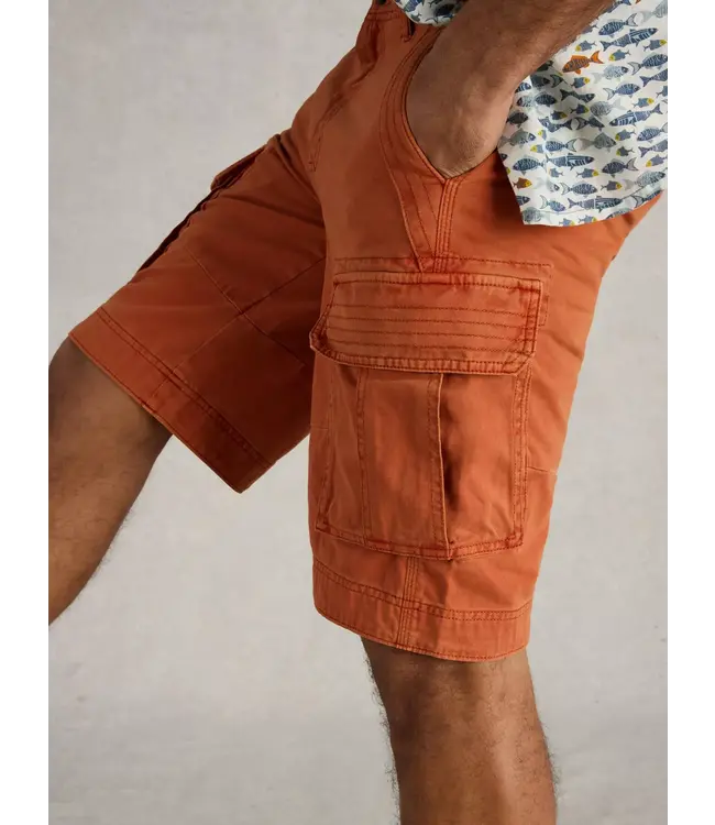 WHITE STUFF •• Halsall Organic Cargo Short | Mid Orange