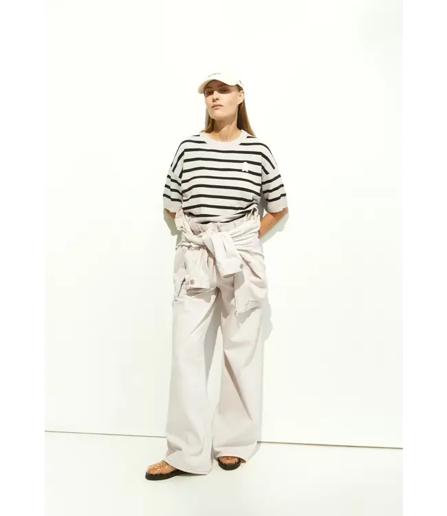 ARMEDANGELS •• Shirt LIZAA LINO STRIPES | raw white-night sky