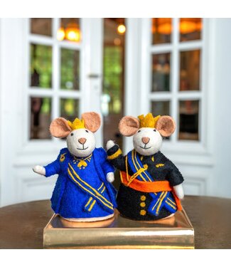 SJAAL MET VERHAAL  •• Decoratie Muis Koning en Koningin
