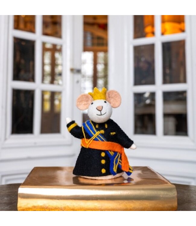 SJAAL MET VERHAAL  •• Decoratie Muis Koning en Koningin