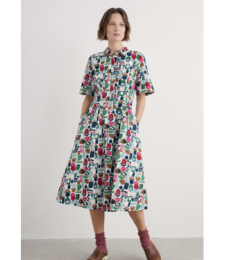 SEASALT CORNWALL •• Shirt Dress Wild Liquorice | Studio Shapes Chalk