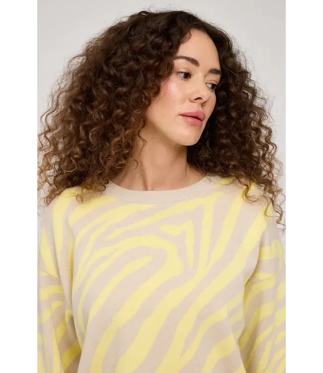 MAZINE •• Jacquard Knit Jumper | Eggshell - Vanilla