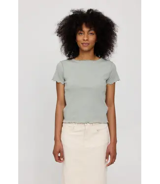 MAZINE •• Ribbed T | Aqua Grey