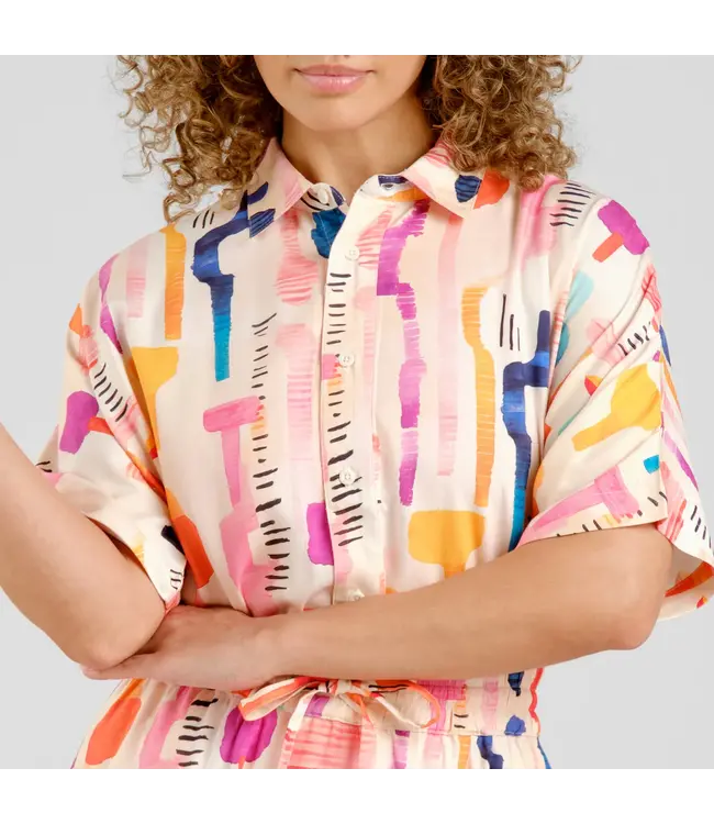 DEDICATED. •• Shirt Alsvik Summer | Abstract Multi Colors