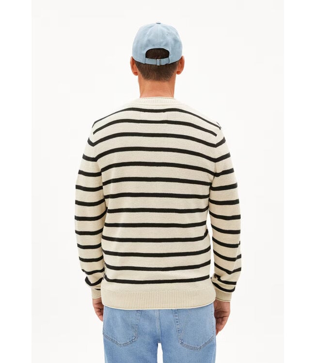 ARMEDANGELS •• AJAANI LINO STRIPES | Raw White - Black
