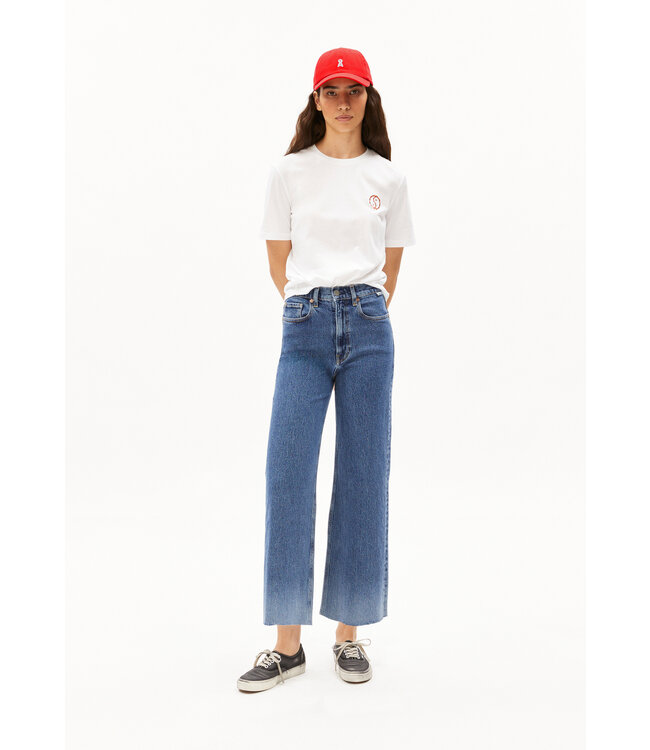 ARMEDANGELS •• LUALAA FLOWER | White - Pale umber