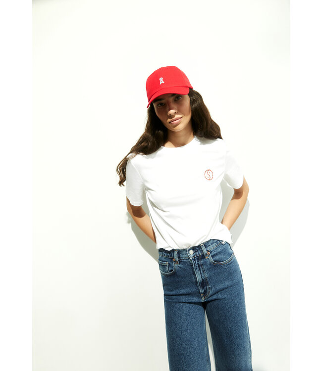 ARMEDANGELS •• LUALAA FLOWER | White - Pale umber