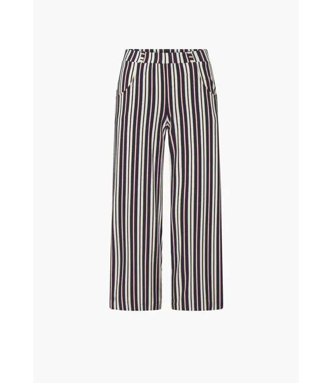 LAURIE •• Donna Loose Jersey Crop | Nautical Stripe