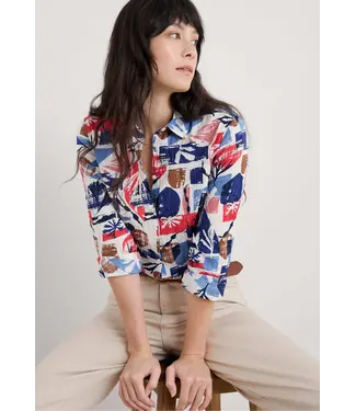 SEASALT CORNWALL •• Blouse Larissa | Marine Forms Chalk