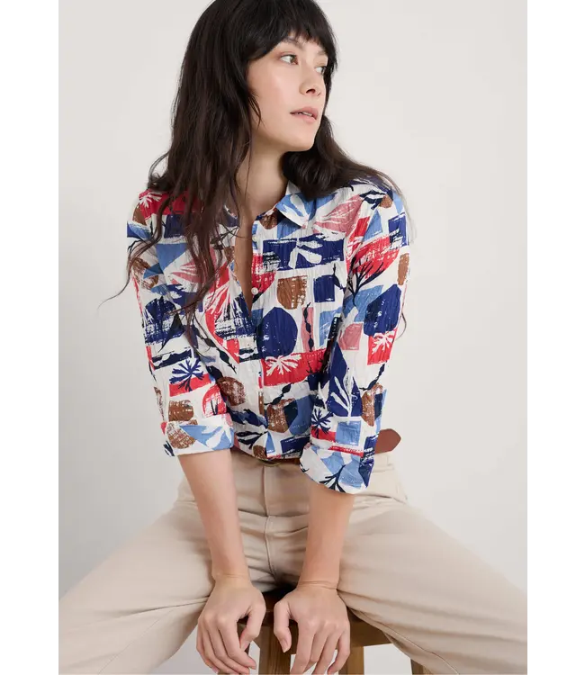 SEASALT CORNWALL •• Blouse Larissa | Marine Forms Chalk