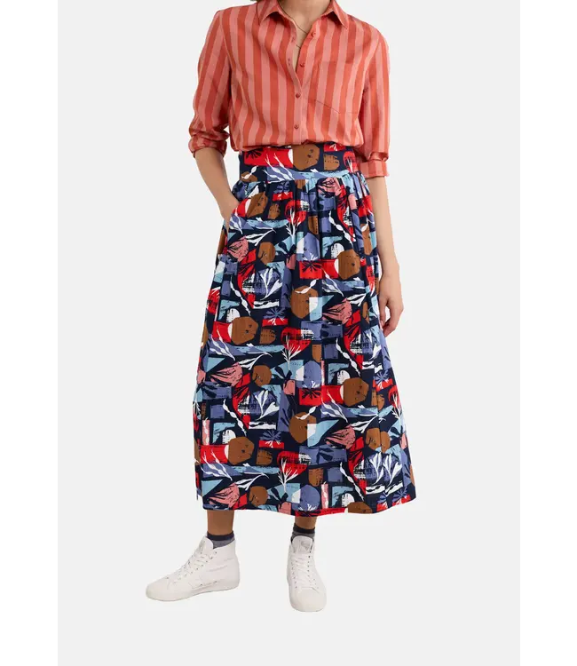 SEASALT CORNWALL •• Mevagissey Midi Skirt | Marine Forms Mussel