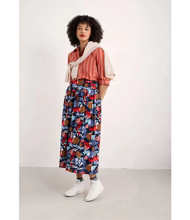 SEASALT CORNWALL •• Mevagissey Midi Skirt | Marine Forms Mussel