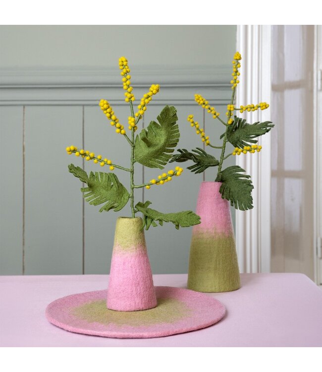 SJAAL MET VERHAAL  •• Vaas Roze-Groen medium