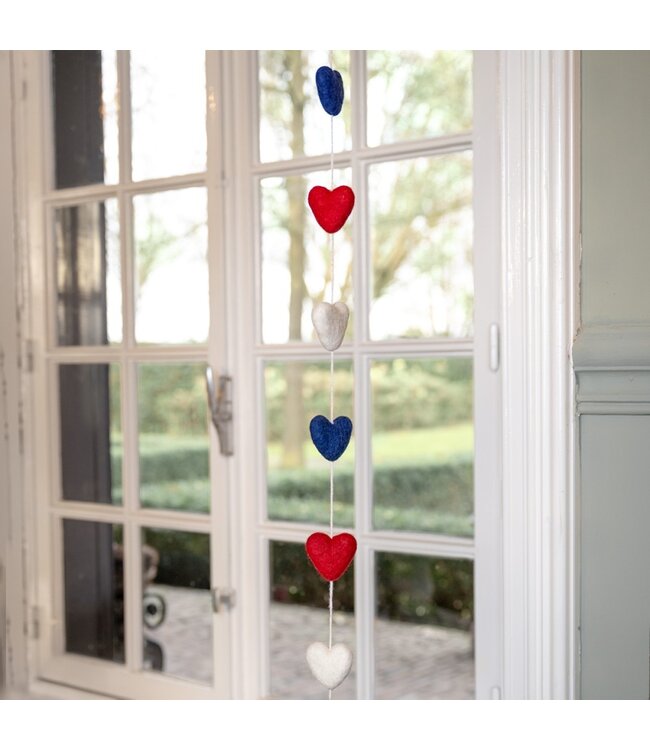 SJAAL MET VERHAAL  •• Viltslinger Hart Rood-Wit-Blauw