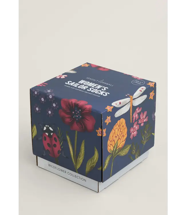 SEASALT CORNWALL •• Womens Sailor Socks Box of 4 | pink fair