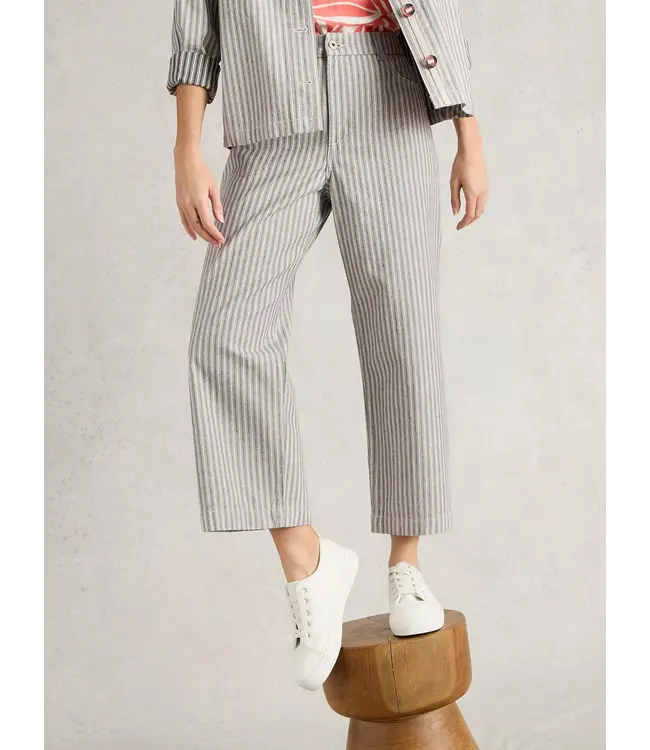 WHITE STUFF •• Tia Cropped Wide Leg Jean | Natural Multi