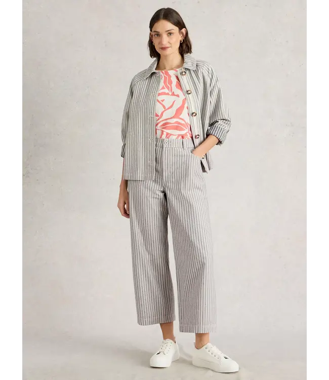 WHITE STUFF •• Tia Cropped Wide Leg Jean | Natural Multi