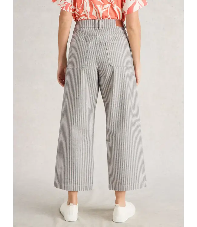 WHITE STUFF •• Tia Cropped Wide Leg Jean | Natural Multi