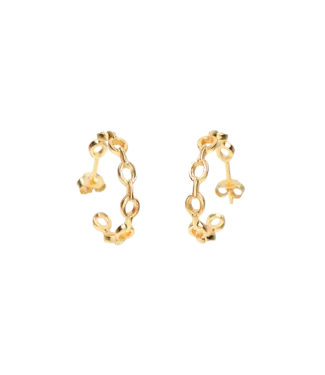 JULES BEAN •• Oorbellen | Chained Zilver of Goud
