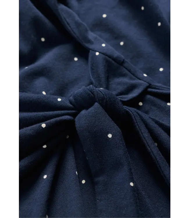 SEASALT CORNWALL •• Fettling Jersey Tie Detail Midi Dress | Dotty Speckle Maritime