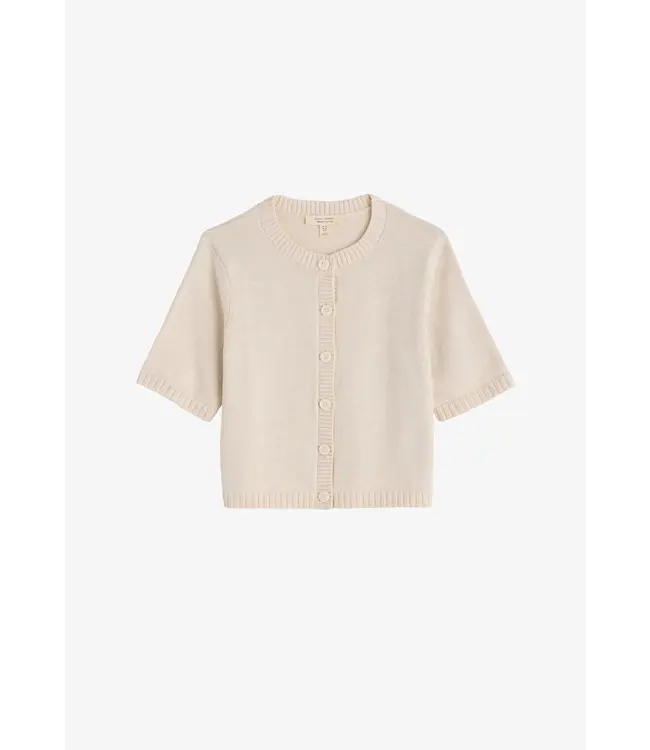 SEASALT CORNWALL •• Gillan Creek Short Sleeve Cardigan | Chalk