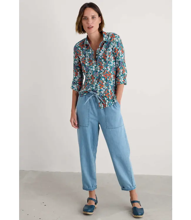 SEASALT CORNWALL •• Larissa Shirt | Wild Hollyhock Dark Drift