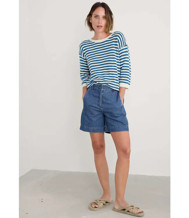 SEASALT CORNWALL •• Knavock Striped Jumper | Mini Cornish Sailor Ecru