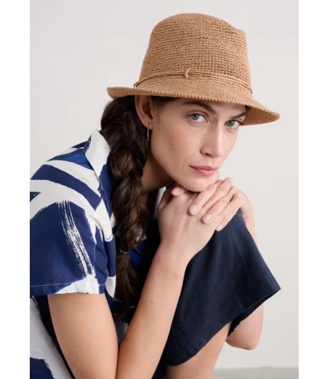 SEASALT CORNWALL •• Found Treasures Peaked Summer Hat | Natural