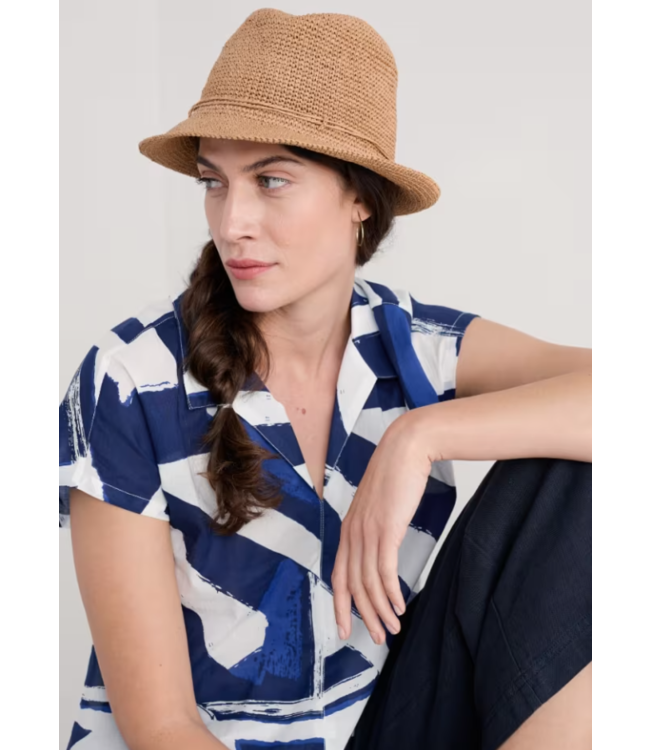 SEASALT CORNWALL •• Found Treasures Peaked Summer Hat | Natural