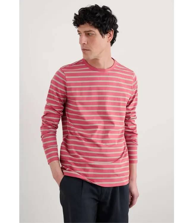 SEASALT CORNWALL •• Men's Sailor Shirt | Breton Dark Clam