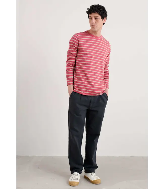 SEASALT CORNWALL •• Men's Sailor Shirt | Breton Dark Clam