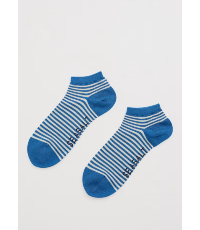 SEASALT CORNWALL •• Men's Sailor Trainer Socks | Woad Borage