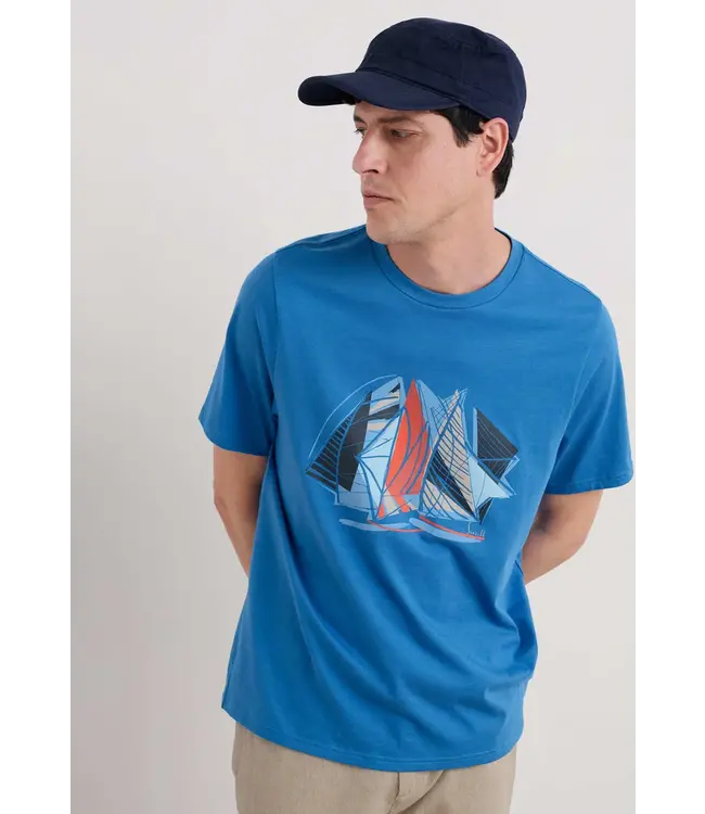 SEASALT CORNWALL •• Men's Midwatch T-shirt | Sail Sketch Borage