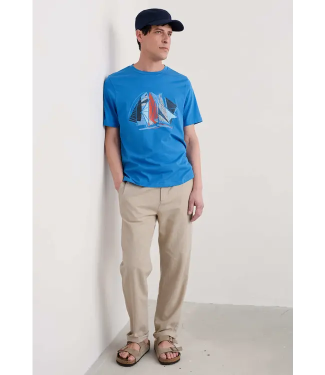 SEASALT CORNWALL •• Men's Midwatch T-shirt | Sail Sketch Borage