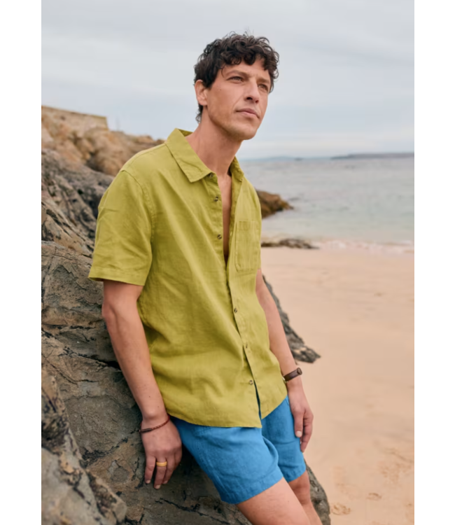 SEASALT CORNWALL •• Men's Carne Shirt | Light Citron
