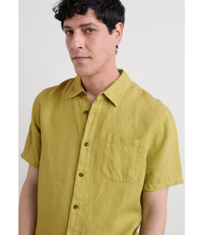 SEASALT CORNWALL •• Men's Carne Shirt | Light Citron
