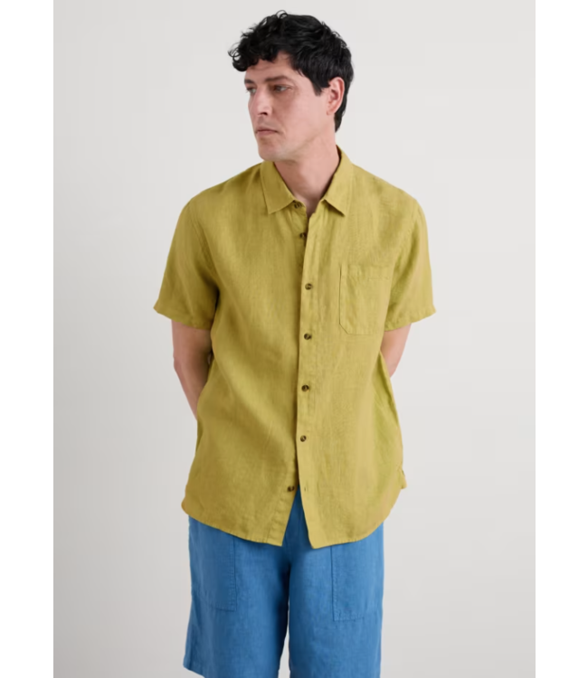 SEASALT CORNWALL •• Men's Carne Shirt | Light Citron