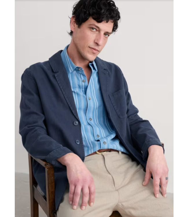 SEASALT CORNWALL •• Men's Skylight Cave Shirt | Calligraphy Clear Sky