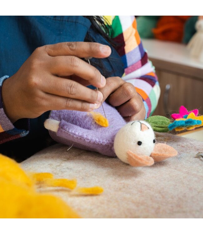 SJAAL MET VERHAAL  •• Decoratie Muis Bloemenmuis