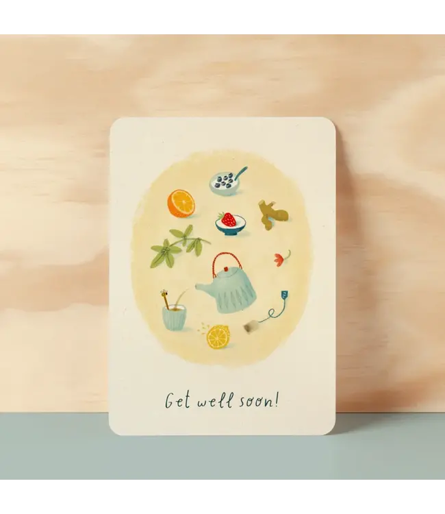 Illu-ster •• Ansichtkaart | Get well soon!