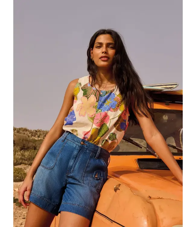 WHITE STUFF •• Mollie Combat Denim Shorts | Dark Denim