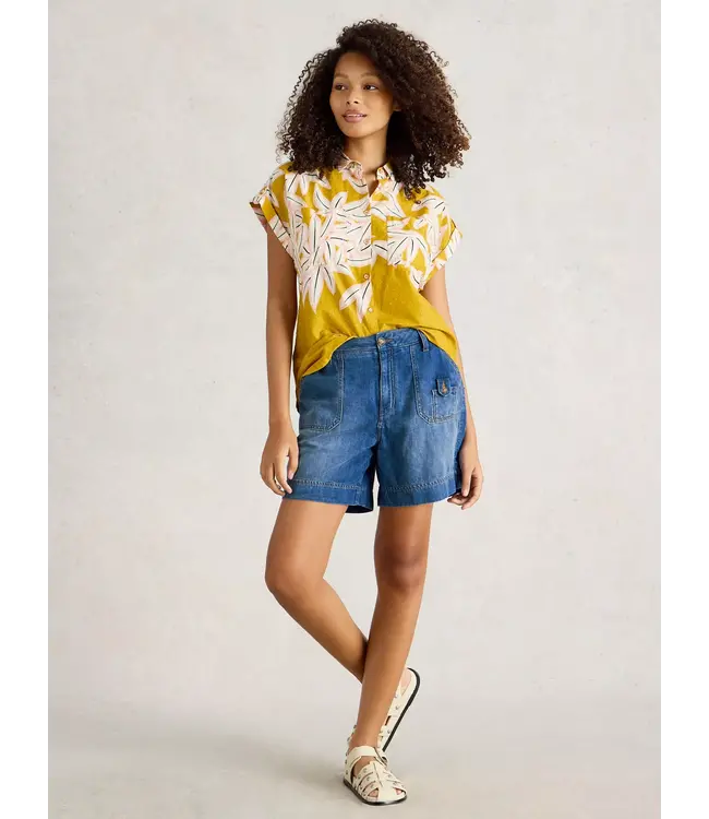 WHITE STUFF •• Mollie Combat Denim Shorts | Dark Denim