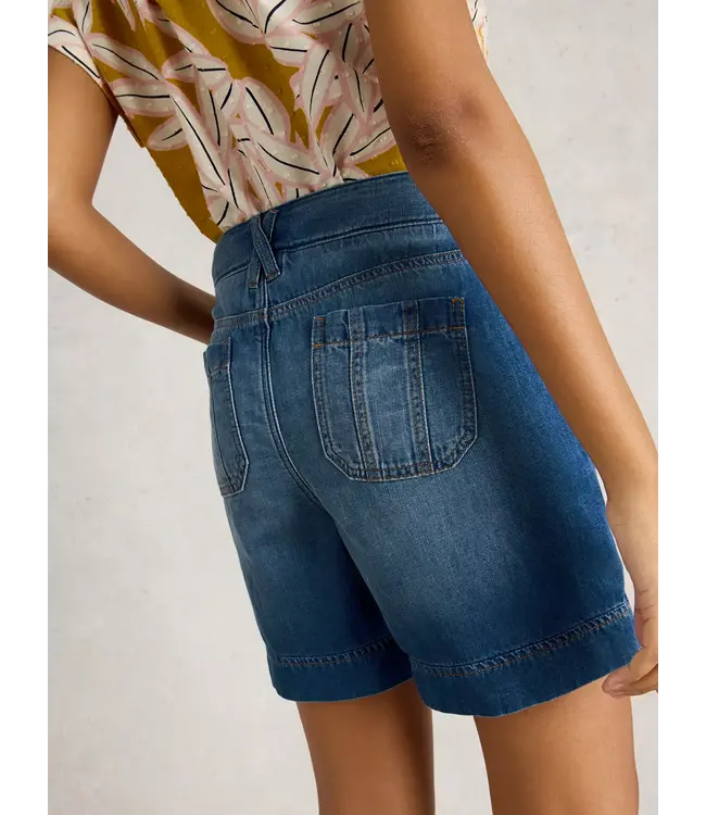 WHITE STUFF •• Mollie Combat Denim Shorts | Dark Denim