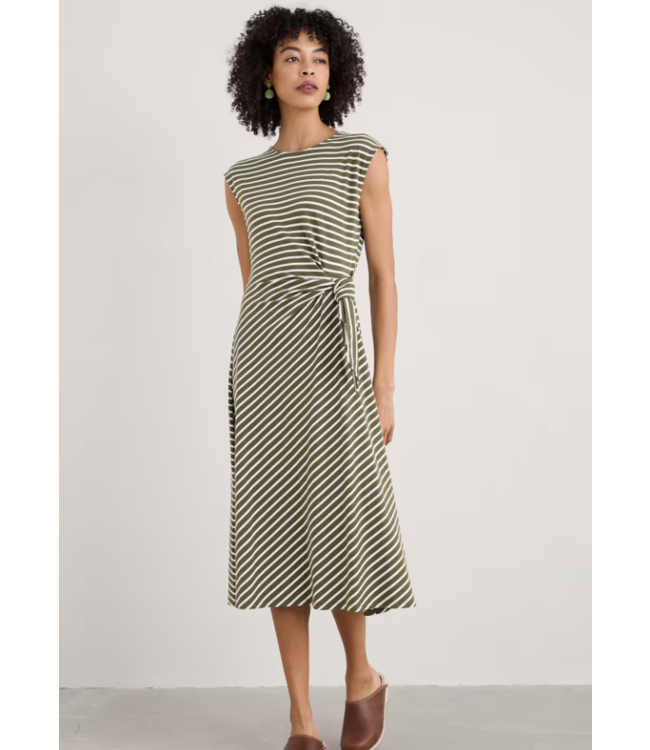 SEASALT CORNWALL •• Fettling Midi Dress | Apple Slice Light Olive