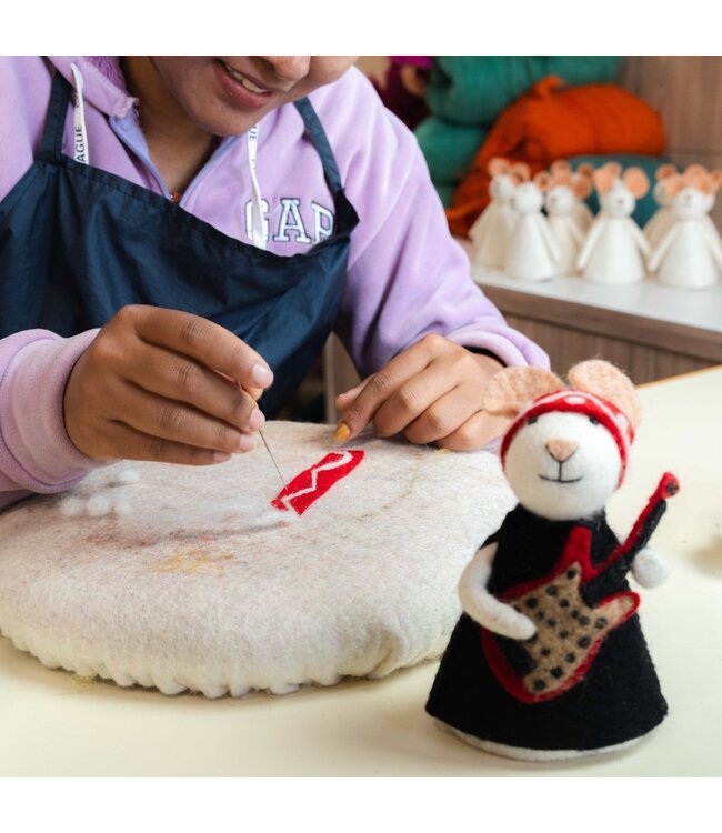 SJAAL MET VERHAAL  •• Decoratie muis | Rockstar