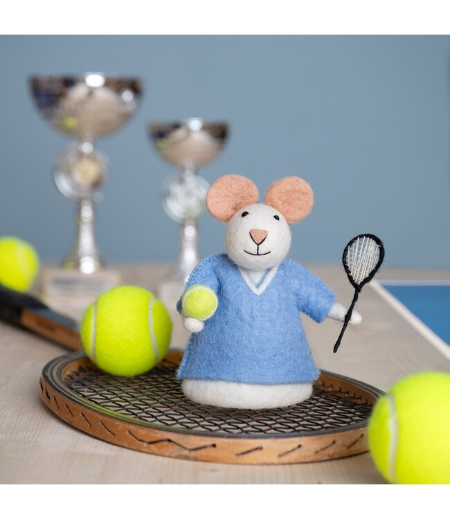 SJAAL MET VERHAAL  •• Decoratie muis | Tennismuis
