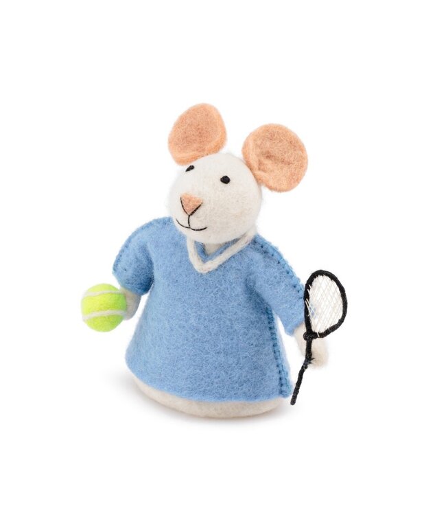 SJAAL MET VERHAAL  •• Decoratie muis | Tennismuis