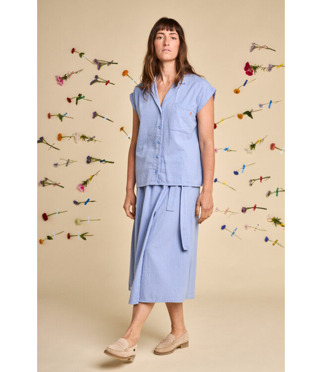 GRAINE CLOTHING •• Blouse Raisonner | Blue Ciel